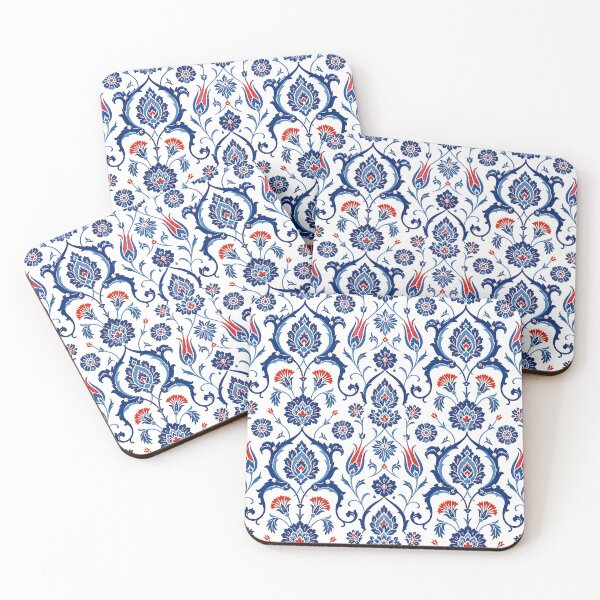 Item preview, Turkish Iznik Floral Tile Pattern designed and sold by aleano2026.