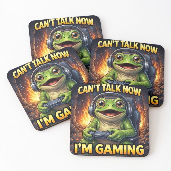 Item preview, Gaming Frog – “Can’t Talk Now, I’m Gaming” designed and sold by ChaosNest.