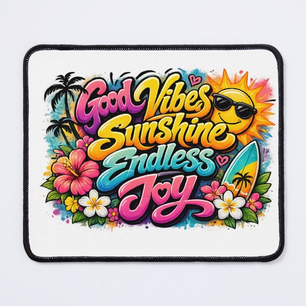 Item preview, Graffiti Summer Design – Good Vibes, Sunshine & Endless Joy – Colorful Flowers, Sun & Positive Vibes designed and sold by Gletschie.