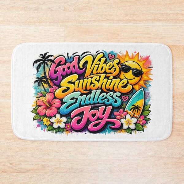 Item preview, Graffiti Summer Design – Good Vibes, Sunshine & Endless Joy – Colorful Flowers, Sun & Positive Vibes designed and sold by Gletschie.