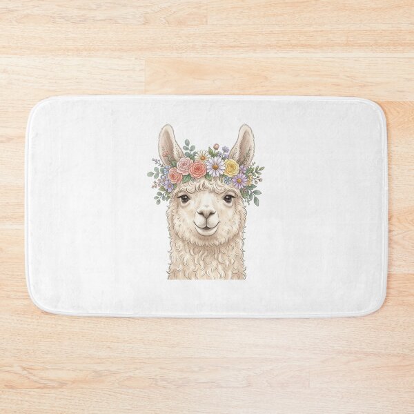 Item preview, Cute Llama with Flower Crown designed and sold by SOUFIANE1991.