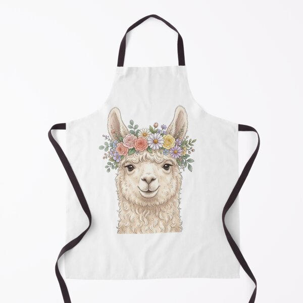 Artikelvorschau, Niedliches Lama mit Blumenkranz entworfen und verkauft von SOUFIANE1991.