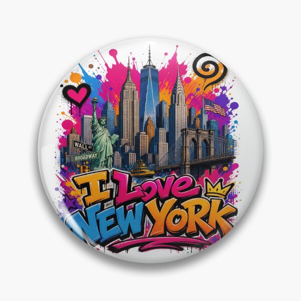 Item preview, New York Skyline – Graffiti Style T-Shirt Design - NYC Travel Street Art designed and sold by Earth Celebration Designs.