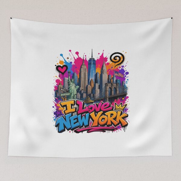 Item preview, New York Skyline – Graffiti Style T-Shirt Design - NYC Travel Street Art designed and sold by Earth Celebration Designs.