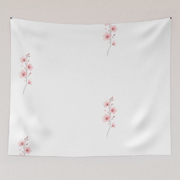 Item preview, Soft Pink Sakura Blossom Art | Elegant Cherry Blossom Botanical Illustration designed and sold by Joyfulfabric.