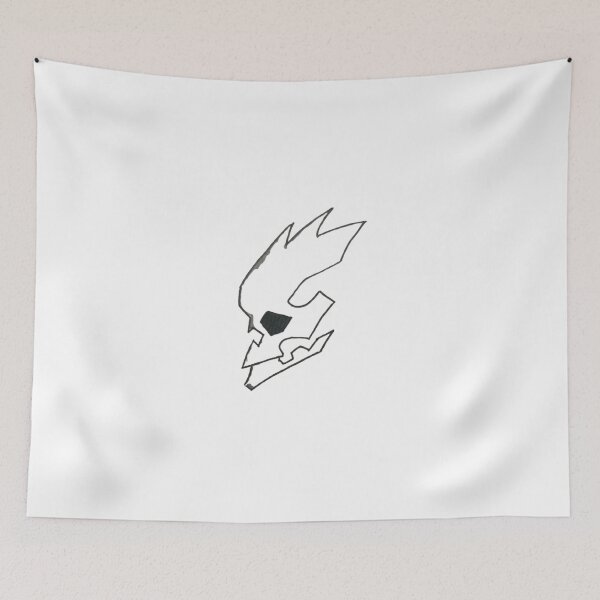 Item preview, Flaming Skull Hand Drawn Original Art designed and sold by UnrealShopKelko.