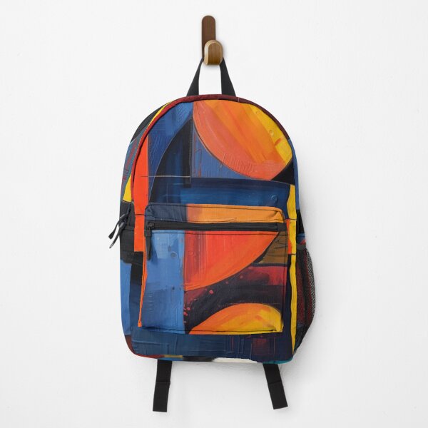 Item preview, Abstract geometric painting with bold primary color shapes designed and sold by Rue Market.