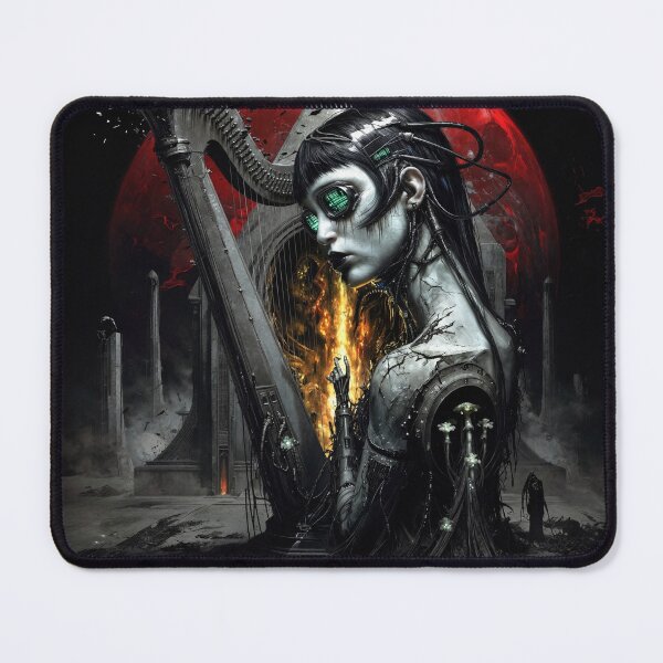 Item preview, The Red Planet: Cybernetic Harpist designed and sold by Insomnia Art Designs.