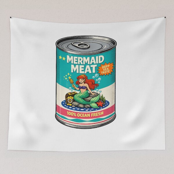 Item preview, Can of Mermaid Pop Art meat, ready to eat. designed and sold by Gunnar Hermansen.