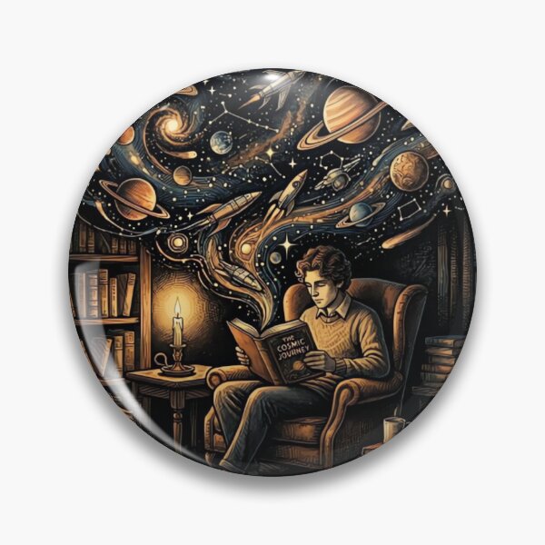 Item preview, Fictional World Is Better Vintage Sci-Fi Reading Illustration designed and sold by urbinet.