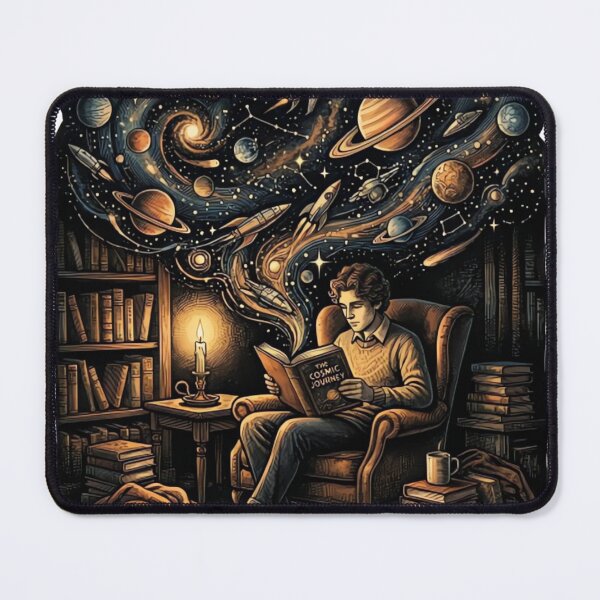 Item preview, Fictional World Is Better Vintage Sci-Fi Reading Illustration designed and sold by urbinet.