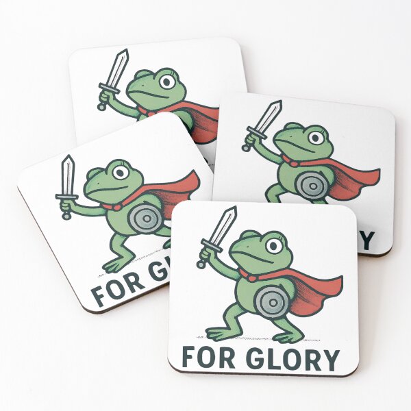 Item preview, For Glory Frog Shirt – Funny Frog Knight Sword Cute Fantasy Warrior Meme Tee designed and sold by JadmeStudio.