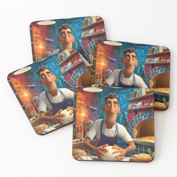 Item preview, Skilled Chef Preparing Dough in Vibrant Kitchen designed and sold by Artessie.