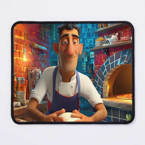 Item preview, Skilled Chef Preparing Dough in Vibrant Kitchen designed and sold by Artessie.