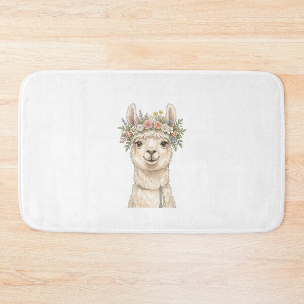 Item preview, Cute Llama with Flower Crown designed and sold by SOUFIANE1991.