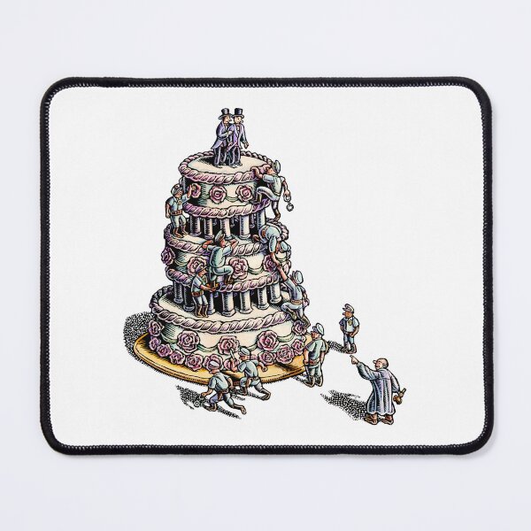 Item preview, police climbing wedding cake to arrest gay couple on top designed and sold by LisaHaney.