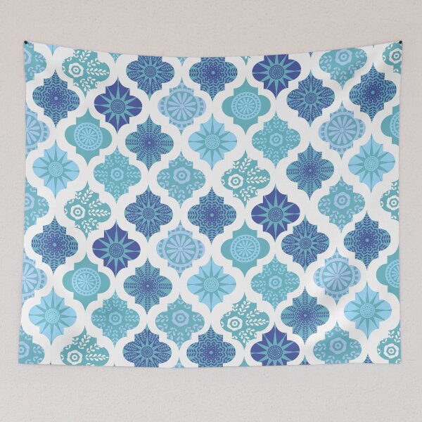 Item preview, Blue Moroccan Pattern - Moroccan coastal pattern designed and sold by findlost.
