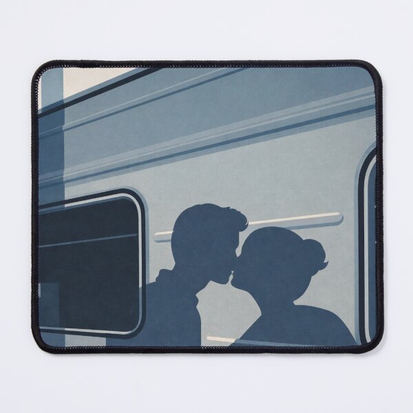 Item preview, Romantic Train Kiss Silhouette Aesthetic Love designed and sold by Creative_Canvas.
