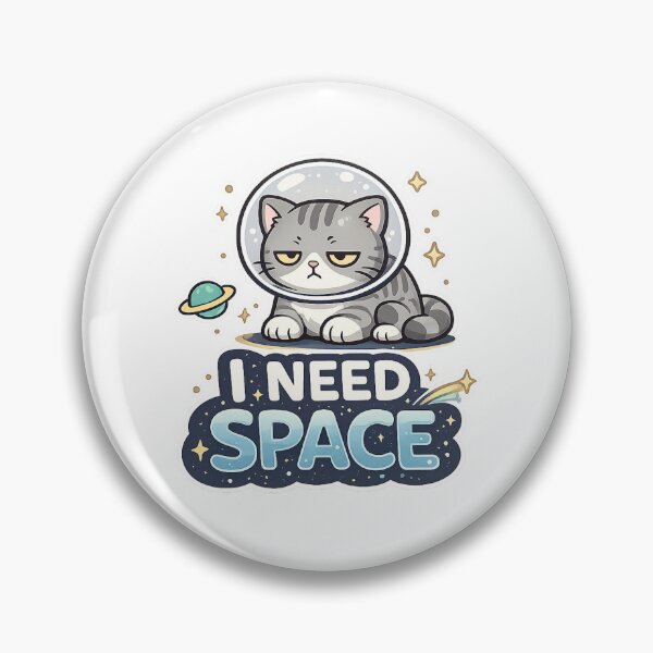 Item preview, I Need Space Funny Cat Astronaut Cute Kawaii Cat Introvert Design designed and sold by Cute-Corne.