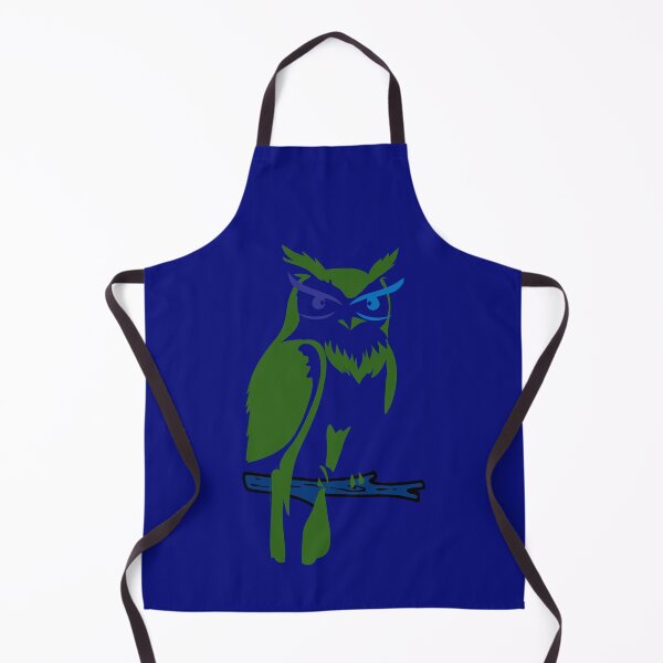 Item preview, Angry Owl Minimalist Design - Green Blue Forest Bird Illustration. designed and sold by LunaPrintCo.