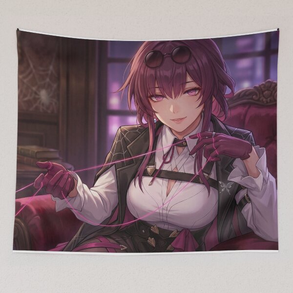 Item preview, Kafka // Honkai: Star Rail Illustration - Elegant Dark Anime Aesthetic Purple Gothic Art designed and sold by Astraphyllia.
