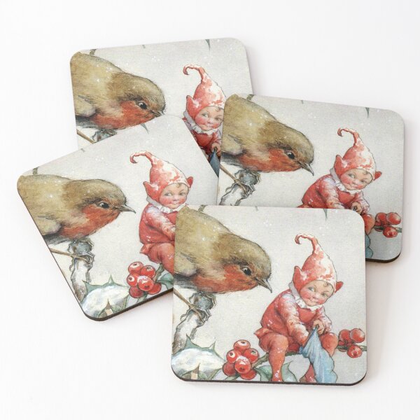 Item preview, Christmas Robin and Elf - Margaret Tarrant designed and sold by forgottenbeauty.