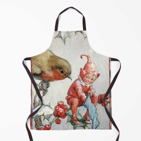 Item preview, Christmas Robin and Elf - Margaret Tarrant designed and sold by forgottenbeauty.