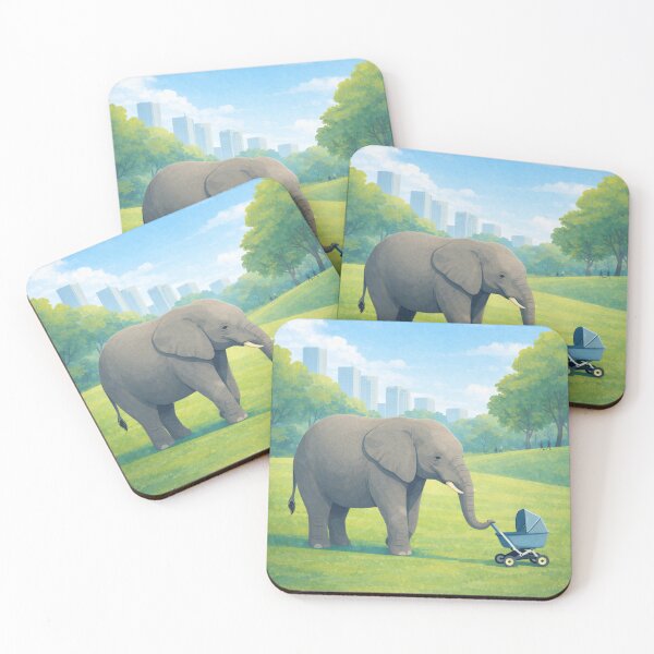Item preview, Gentle Elephant Baby Care Cute Aesthetic designed and sold by Creative_Canvas.