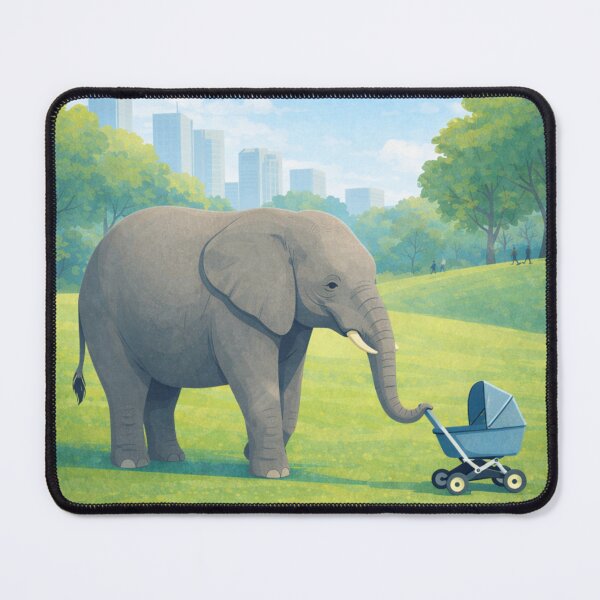 Item preview, Gentle Elephant Baby Care Cute Aesthetic designed and sold by Creative_Canvas.