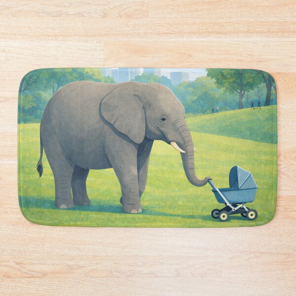 Item preview, Gentle Elephant Baby Care Cute Aesthetic designed and sold by Creative_Canvas.