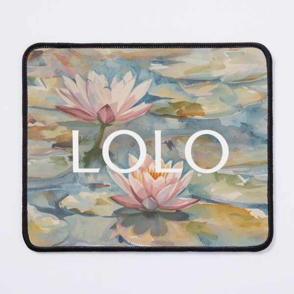 Item preview, Watercolor waterlilies painting with soft pastel tones designed and sold by Rue Market.