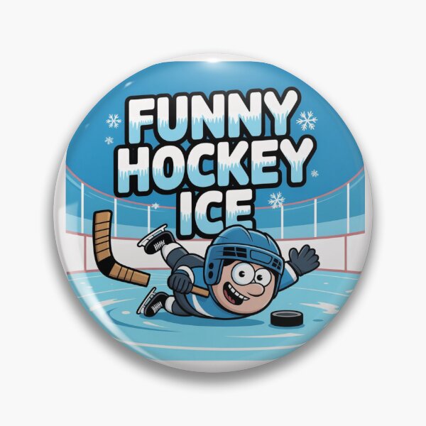 Item preview, Slapstick Ice Hockey Cartoon – Funny Rink Crash Design designed and sold by KSz2026.