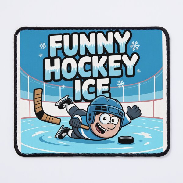Item preview, Slapstick Ice Hockey Cartoon – Funny Rink Crash Design designed and sold by KSz2026.