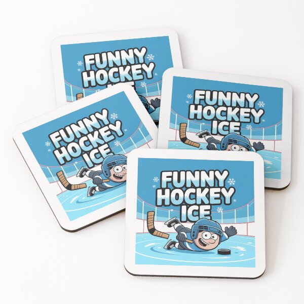 Item preview, Slapstick Ice Hockey Cartoon – Funny Rink Crash Design designed and sold by KSz2026.