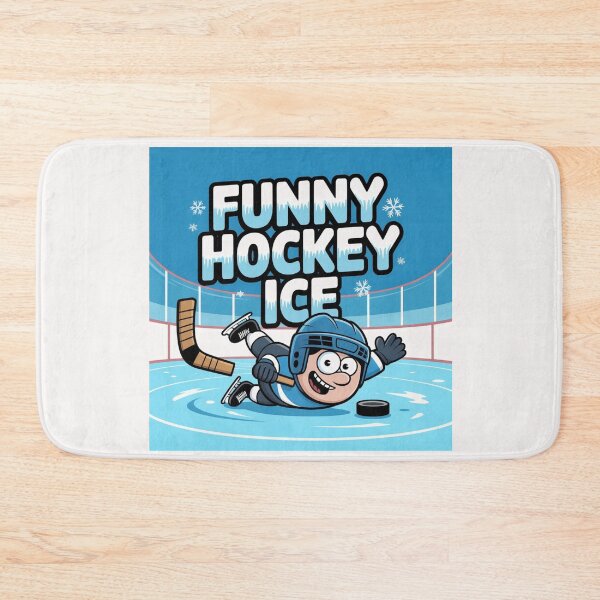 Item preview, Slapstick Ice Hockey Cartoon – Funny Rink Crash Design designed and sold by KSz2026.