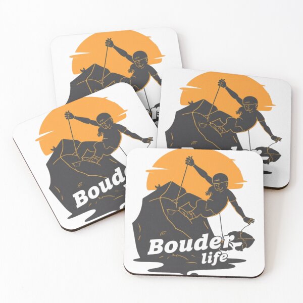 Item preview, Bouldering Life Rock Climbing - Retro Sunset Outdoor Adventure Art designed and sold by Pochininki.
