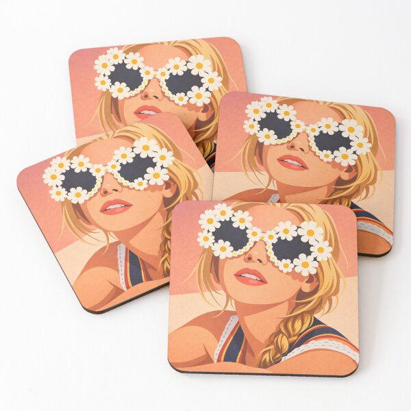 Item preview, Daisy Sunglasses Girl Summer Aesthetic Portrait designed and sold by Creative_Canvas.