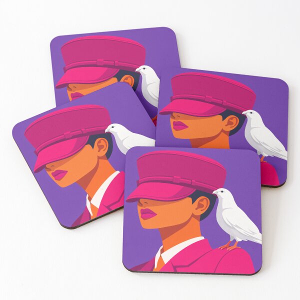 Item preview, Pink Fashion Woman Portrait With White Dove designed and sold by Creative_Canvas.