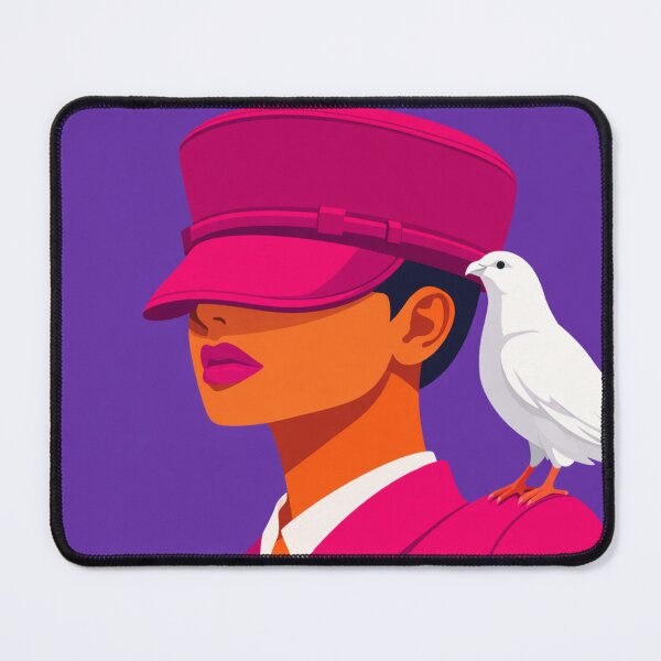 Item preview, Pink Fashion Woman Portrait With White Dove designed and sold by Creative_Canvas.