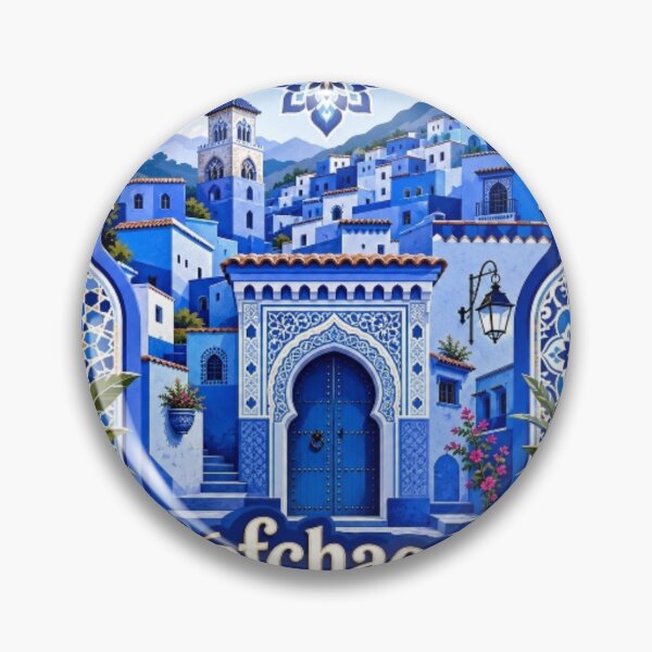 Item preview, Chefchaouen Morocco Blue City Decorative Pattern Travel Sticker designed and sold by Modefissi.