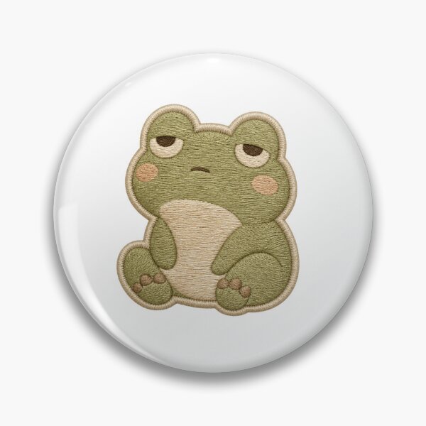 Item preview, Mentally Absent Frog Embroidery Patch Aesthetic Kawaii Art designed and sold by AMICO77.