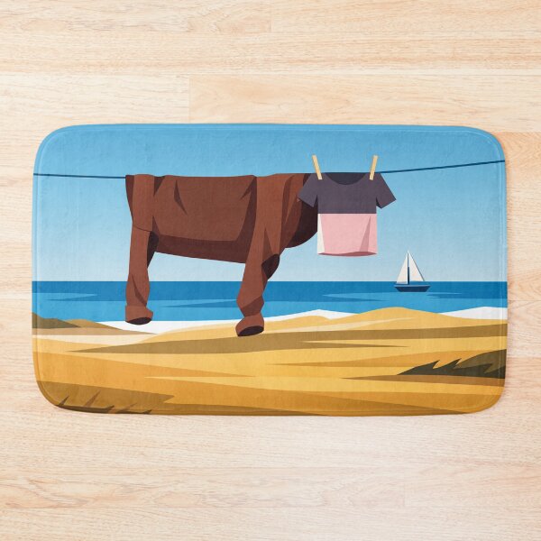 Item preview, Surreal Bull Laundry Beach Minimal Illustration designed and sold by Creative_Canvas.