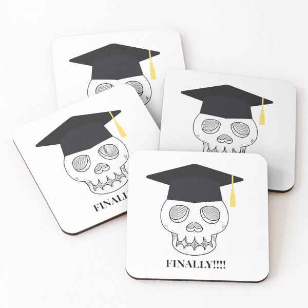 Item preview, Finally Graduated Skull Illustration designed and sold by InkByBasmah.