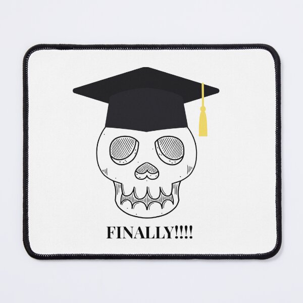 Item preview, Finally Graduated Skull Illustration designed and sold by InkByBasmah.