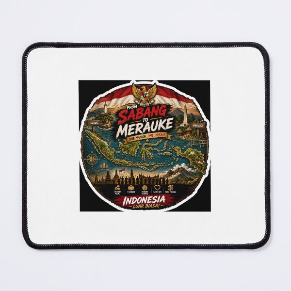Item preview, From Sabang to Merauke – One Nation One Dream | Indonesia Pride Sticker designed and sold by Wander Pop Studio.