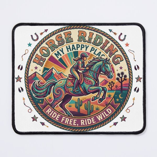 Item preview, Vintage Equestrian Journal | My Happy Place Horse Riding Art designed and sold by Wear Sculpt.