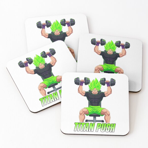 Item preview, Titan Push Anime Gym Warrior Workout Bodybuilding Fitness designed and sold by Inner Flame Studio.