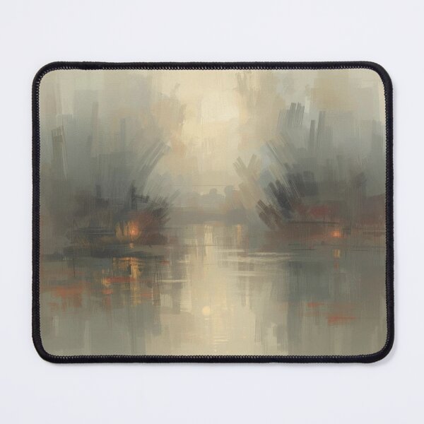 Item preview, Soft abstract misty landscape with reflective water and light designed and sold by Rue Market.