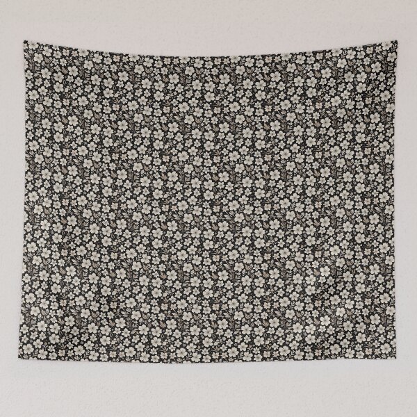 Item preview, Black and Cream Floral Seamless Pattern designed and sold by GraceInNatureCo.