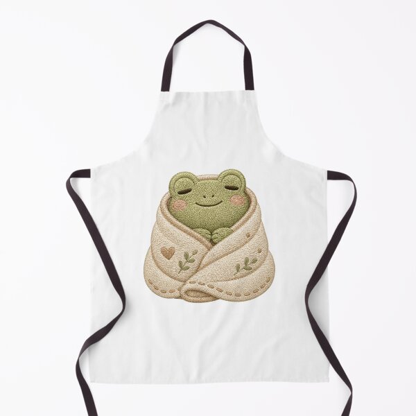 Item preview, Sleepy Frog Cozy Blanket Embroidery Aesthetic Patch designed and sold by AMICO77.